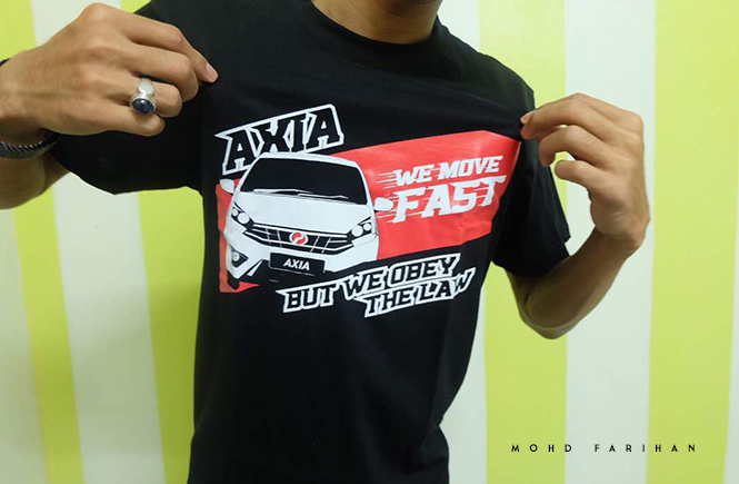 Axia, projek baju pertama